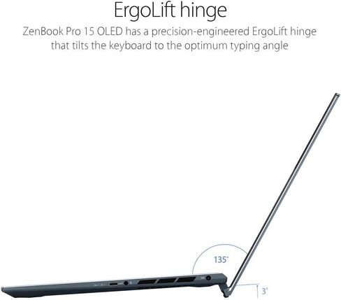 ASUS ZenBook Pro 15 15.6 بوصة شاشة لمس OLED رفيعة كمبيوتر محمول 8 النواة AMD Ryzen 7 5800H NVIDIA GeForce RTX 3050 Ti GPU Backlit KB 133% sRGB 100% DCI-P3 Windows 11 Pro W/HDMI (ذاكرة الوصول العشوائي 16 جيجابايت | 1 تيرابايت SSD) in Saudi Arabia