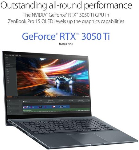 ASUS ZenBook Pro 15 15.6 بوصة شاشة لمس OLED رفيعة كمبيوتر محمول 8 النواة AMD Ryzen 7 5800H NVIDIA GeForce RTX 3050 Ti GPU Backlit KB 133% sRGB 100% DCI-P3 Windows 11 Pro W/HDMI (ذاكرة الوصول العشوائي 16 جيجابايت | 1 تيرابايت SSD) in Saudi Arabia