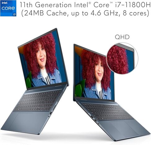 Dell Inspiron 7610 16 Inch Business and Student Laptop - 3K (3072x1920) Display, Intel Core i7-11800H, 16GB DDR4 RAM, 512GB SSD, NVIDIA GeForce RTX 3050 4GB GDDR6, Windows 11 Pro - Mist Blue in Saudi Arabia