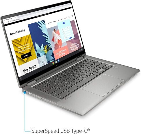 أحدث إصدار لعام 2020 جهاز Chromebook x360 2 في 1 بشاشة لمس FHD مقاس 14 بوصة من الجيل العاشر. انتل كور i3-10110U، ذاكرة وصول عشوائي 8 جيجا، 64 جيجا eMMC، صوت B&O، واي فاي 6، لوحة مفاتيح بإضاءة خلفية، قارئ بصمات الأصابع - فضي معدني (متجدد) in Kuwait