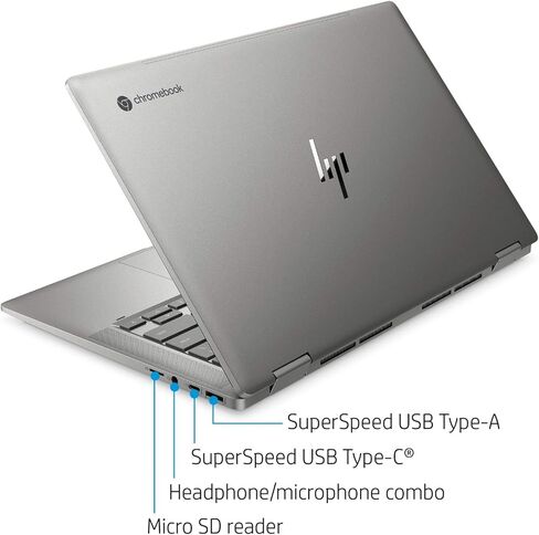 أحدث إصدار لعام 2020 جهاز Chromebook x360 2 في 1 بشاشة لمس FHD مقاس 14 بوصة من الجيل العاشر. انتل كور i3-10110U، ذاكرة وصول عشوائي 8 جيجا، 64 جيجا eMMC، صوت B&O، واي فاي 6، لوحة مفاتيح بإضاءة خلفية، قارئ بصمات الأصابع - فضي معدني (متجدد) in Kuwait