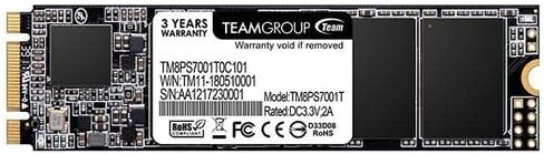 TEAMGROUP MS30 512GB مع SLC Cache 3D NAND TLC M.2 2280 SATA III 6Gb/s محرك أقراص الحالة الصلبة الداخلي SSD (سرعة القراءة/الكتابة تصل إلى 530/430 ميجابايت/ثانية) متوافق مع الكمبيوتر المحمول والكمبيوتر المكتبي TM8PS7512G0C101 in Kuwait