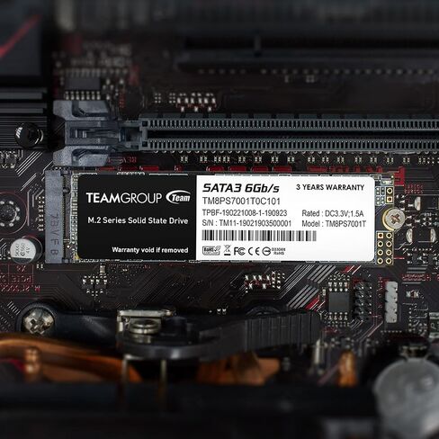 TEAMGROUP MS30 512GB مع SLC Cache 3D NAND TLC M.2 2280 SATA III 6Gb/s محرك أقراص الحالة الصلبة الداخلي SSD (سرعة القراءة/الكتابة تصل إلى 530/430 ميجابايت/ثانية) متوافق مع الكمبيوتر المحمول والكمبيوتر المكتبي TM8PS7512G0C101 in Kuwait
