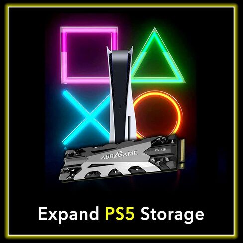 Addlink A93 2TB Storage Expansion for PS5 Console with Heatsink, Up to 7400mb/s, Gen 4 PCIe NVMe m.2 2280, SLC Cache Internal Solid State Drive(‎ad2TBA93M2P) in Kuwait