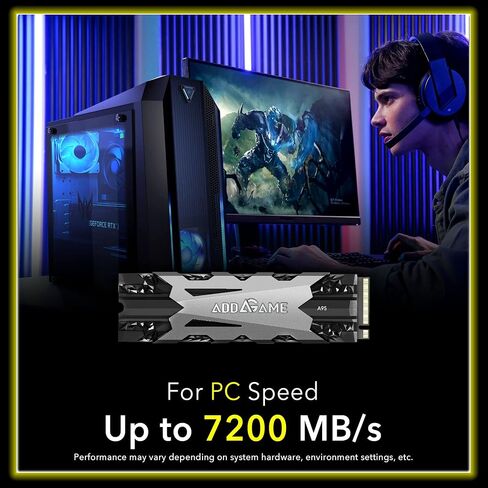 Addlink A93 2TB Storage Expansion for PS5 Console with Heatsink, Up to 7400mb/s, Gen 4 PCIe NVMe m.2 2280, SLC Cache Internal Solid State Drive(‎ad2TBA93M2P) in Kuwait