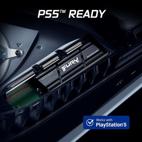 Kingston FURY Renegade 2TB PCIe Gen 4.0 NVMe M.2 Internal Gaming SSD with Heat Sink | PS5 Ready | Up to 7300MB/s | SFYRDK/2000G in Kuwait