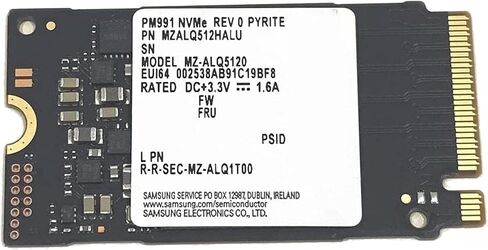 سامسونج 512GB M.2 2242 42 ملم PM991 NVMe PCIe الجيل 4 x4 TLC SSD (MZALQ512HALU) للابتوب ديل اتش بي لينوفو الترا بوك تابلت - وسيط تخزين داخلي ذو حالة ثابتة (او اي ام جديد) in Saudi Arabia