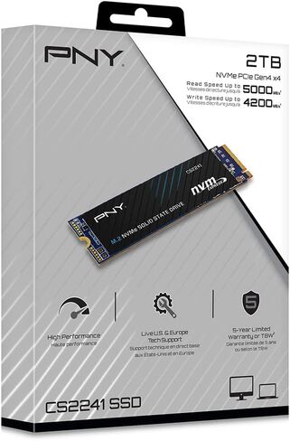 طقم ترقية كامل PNY CS2241 1 تيرابايت PCIe Gen4 x4 NVMe M.2 2280 SSD داخلي in Kuwait