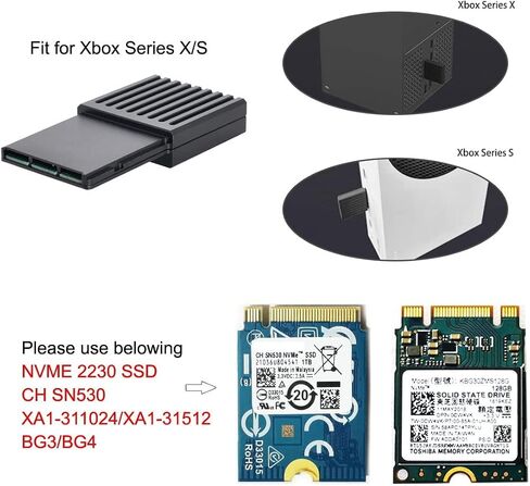 CFExpress B SSD Storage Expansion Card Adapter for WD SN530 for Xbox Series X/S 1TB Solid State Drive SSD NVMe CF-Express Type B to M.2 NVMe Adapter 2230 M-Key PCIe4. 0 in Saudi Arabia