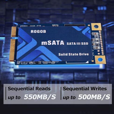 ROGOB 512GB mSATA SSD SATA III 6Gb/s شكل صغير محرك أقراص الحالة الصلبة الداخلي قرص صلب صغير لأجهزة الكمبيوتر المحمول Ultrabook Desktop (30 x 50mm) in Kuwait