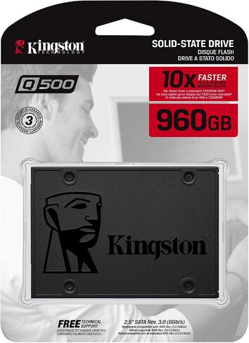 Kingston - SQ500S37/960G Q500 - Solid State Drive - 960 GB - Internal - 2.5 - SATA 6GB/S in Saudi Arabia