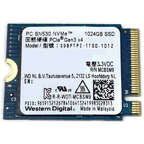 ويسترن ديجيتال هارد SSD سعة 1 تيرابايت SN530 M.2 2230 بمنفذ PCIe الجيل الثالث x4 وذاكرة مستديمة 1024GB SDBPTPZ-1T00 in Kuwait