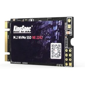 KingSpec 256GB M.2 NVMe SSD, 2242 PCIe Gen3x2 Internal Solid State Drive for Laptop/Notebook (2242, 256GB)