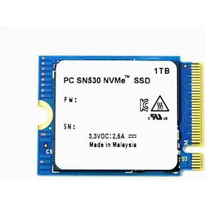 وسيط تخزين ذو حالة ثابتة بمنفذ PCIe M.2 2230 سعة 1 تيرابايت من اكس بي سي تكنولوجيز الجيل 3.0×4، محرك احادي الجانب بديل لـ SN530 (ترقية لجهاز ستيم ديك، سيرفس برو 7+8، 9، سيرفس لاب توب 4، 5) in Kuwait