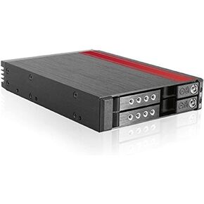 IStarUSA 3.5 بوصة إلى 2 × 2.5 بوصة SATA 6 جيجابت في الثانية HDD SSD حامل قابل للتبديل السريع، أسود، BPN-2535DE-SA in Kuwait