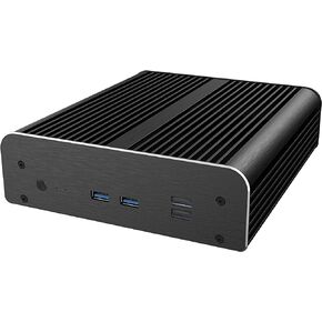 Akasa Maxwell AC Pro، لـ Intel® NUC 13/12 Pro (Arena Canyon/Wall Street Canyon)، حافظة NUC بدون مروحة من الألومنيوم مع مبدد حرارة M.2 SSD وأنابيب حرارية نحاسية، تدعم ما يصل إلى 40 وات TD، A-NUC94-M1B