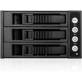 i-Star BPU-230HD-BLACK 2X 5.25 to 3X 3.5 2.5" 12Gb/s HDD SSD Hot-swap Rack in Saudi Arabia