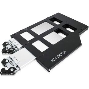 Icy Dock ToughArmor MB852M2PO-B Caddy Rack Mobile, 2X SSD NVMe M.2 Drive Adapter for Odd Ultra Slim (9.5mm) CD/DVD Drive Bay with OCuLink SFF-9402 Connector in Saudi Arabia
