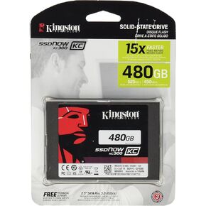 محرك أقراص الحالة الصلبة Kingston Digital 60 جيجابايت SSDNow KC300 SATA 3 مقاس 2.5 بوصة مع محول SKC300S37A/60G in Kuwait