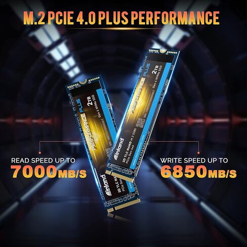 INLAND 1TB Gaming Performance Plus NVMe Internal Gaming SSD Solid State Drive with Heatsink Optimized for PS5 - Gen4 PCIe, M.2 2280, DRAM Cache, 176-Layer TLC 3D NAND Flash, Up to 7000MB/s in Kuwait