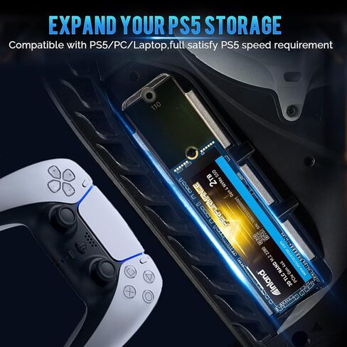 INLAND 1TB Gaming Performance Plus NVMe Internal Gaming SSD Solid State Drive with Heatsink Optimized for PS5 - Gen4 PCIe, M.2 2280, DRAM Cache, 176-Layer TLC 3D NAND Flash, Up to 7000MB/s in Kuwait