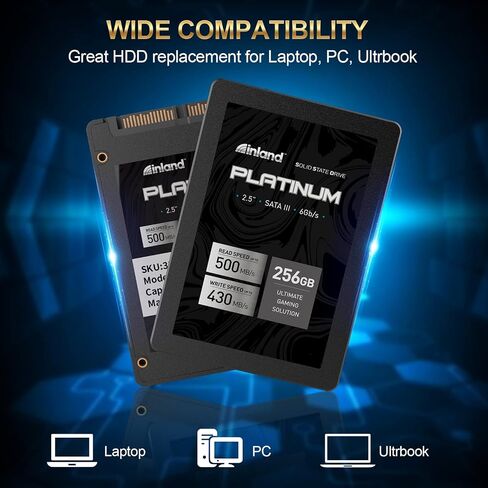 محرك الأقراص الداخلي ذو الحالة الصلبة INLAND Platinum سعة 1 تيرابايت SSD SATA III مقاس 2.5 بوصة ثلاثي الأبعاد NAND in Kuwait