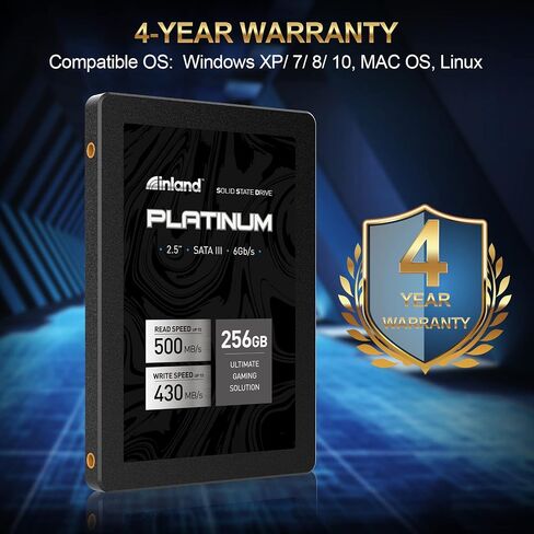 محرك الأقراص الداخلي ذو الحالة الصلبة INLAND Platinum سعة 1 تيرابايت SSD SATA III مقاس 2.5 بوصة ثلاثي الأبعاد NAND in Kuwait