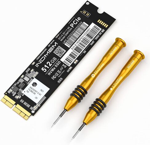 INDMEM PCIe NVMe Gen3x4 SSD 1TB 3D TLC NAND Flash Hard Drive SSD Replacement for Macbook Air 2013-2017, Macbook Pro Retina 2013-2015, iMac 2013-2017, Mac Pro 2013, Mac Mini 2014 (1TB) in Saudi Arabia