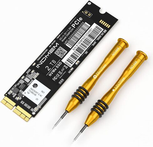 INDMEM PCIe NVMe Gen3x4 SSD 1TB 3D TLC NAND Flash Hard Drive SSD Replacement for Macbook Air 2013-2017, Macbook Pro Retina 2013-2015, iMac 2013-2017, Mac Pro 2013, Mac Mini 2014 (1TB) in Saudi Arabia