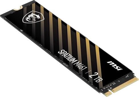 MSI وسيط تخزين ذو حالة ثابتة داخلي M461 بمنفذ PCIe 4.0 وذاكرة مستديمة M.2 سعة 2 تيرابايت ومنفذ الملحقات الاضافية السريع الجيل الرابع من سباتيوم (سباتيوم M461 PCIe 4.0 NVMe M.2 2TB) in Kuwait