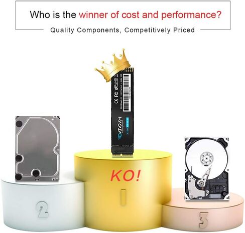 وسيط تخزين ذو حالة ثابتة NVMe من DATARAM بسعة 256 جيجابايت M.2 M-Key PCIe NVMe لجهاز MacBook2013-16 من MacBook، Mac Pro، Air، Mini، iMac in Kuwait