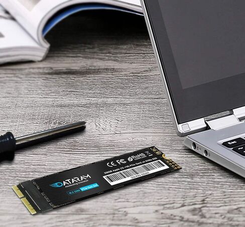 وسيط تخزين ذو حالة ثابتة NVMe من DATARAM بسعة 256 جيجابايت M.2 M-Key PCIe NVMe لجهاز MacBook2013-16 من MacBook، Mac Pro، Air، Mini، iMac in Kuwait