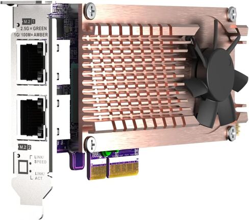 كيو ناب QM2-2P2G2T2 x PCIe Gen3 M.2 NVMe SSD و2 × بطاقة توسيع منفذ 2.5GbE لتعزيز الأداء in Saudi Arabia