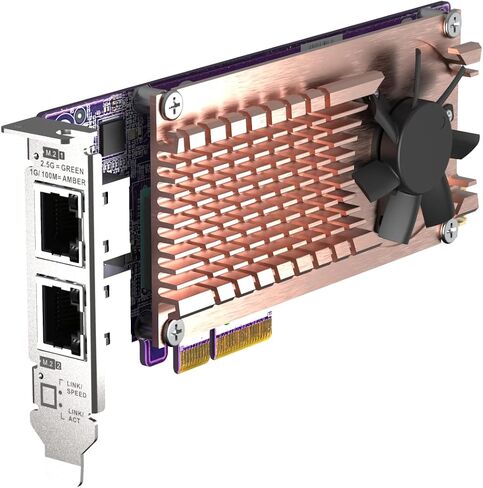 كيو ناب QM2-2P2G2T2 x PCIe Gen3 M.2 NVMe SSD و2 × بطاقة توسيع منفذ 2.5GbE لتعزيز الأداء in Saudi Arabia
