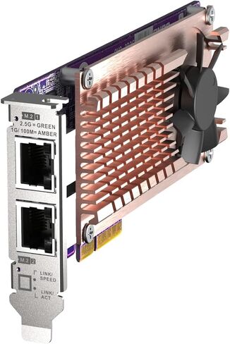 كيو ناب QM2-2P2G2T2 x PCIe Gen3 M.2 NVMe SSD و2 × بطاقة توسيع منفذ 2.5GbE لتعزيز الأداء in Saudi Arabia