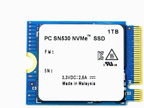 XPC Technologies 1TB M.2 2230 NVMe PCIe SSD Gen 3.0x4 Single-Sided Drive, Replacement for PC SN530 2230 (Upgrade for Steam Deck, Surface Pro 7+, 8, 9, Surface Laptop 4, 5) in Kuwait