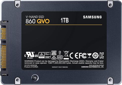 محرك أقراص الحالة الصلبة سامسونج 860 QVO سعة 1 تيرابايت (MZ-76Q1T0B/AM) V-NAND، SATA 6 جيجابايت/ثانية، SSD محسن الجودة والقيمة in Kuwait
