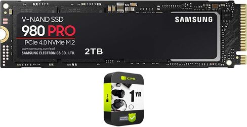 حزمة SAMSUNG MZ-V8P2T0B/AM 980 PRO PCIe 4.0 NVMe SSD 2 تيرابايت مع حزمة حماية محسنة CPS لمدة عام واحد in Kuwait