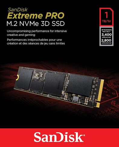 سانديسك اكستريم برو M.2 NVMe 3D SSD - 1 تيرابايت in Saudi Arabia