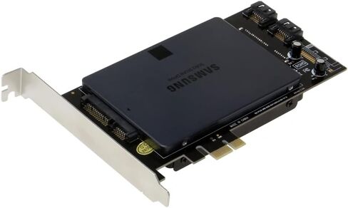 SEDNA - PCI Express (PCIe) ثنائي 2.5 بوصة SSD / HDD مهايئ (نسخة قصيرة مزدوجة الجانب اس اس دي اس) (مع دائرة الطاقة المدمجة، لا تحتاج إلى موصل الطاقة ساتاتا)، SSD/HDD غير مشمول in Saudi Arabia