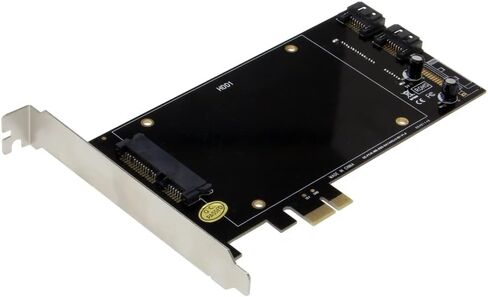 SEDNA - PCI Express (PCIe) ثنائي 2.5 بوصة SSD / HDD مهايئ (نسخة قصيرة مزدوجة الجانب اس اس دي اس) (مع دائرة الطاقة المدمجة، لا تحتاج إلى موصل الطاقة ساتاتا)، SSD/HDD غير مشمول in Saudi Arabia