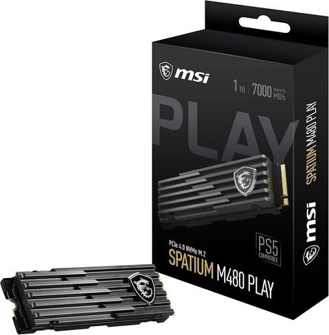 MSI وسيط تخزين ذو حالة ثابتة داخلي M480 بمنفذ PCIe 4.0 وذاكرة مستديمة M.2 سعة 1 تيرابايت ومنفذ PCIe الجيل الرابع من سباتيوم (سباتيوم M480 PCIe 4.0 NVMe M.2 1TB تشغيل) in Kuwait