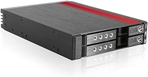 IStarUSA 3.5 بوصة إلى 2 × 2.5 بوصة SATA 6 جيجابت في الثانية HDD SSD حامل قابل للتبديل السريع، أسود، BPN-2535DE-SA in Kuwait