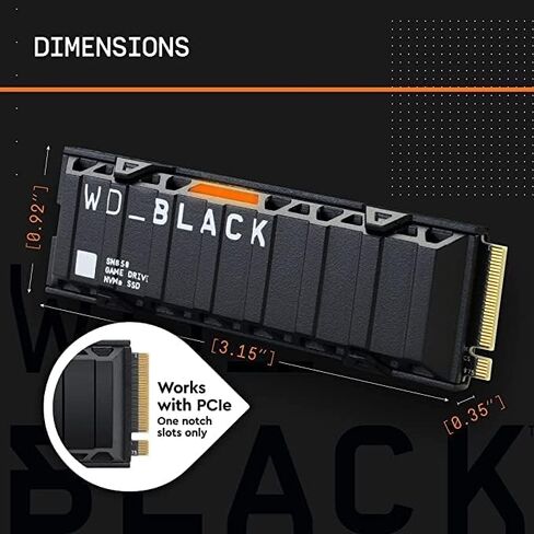 ويسترن ديجيتال هارد SSD بذاكرة مستديمة SN850 مع نظام اتش اس 2 تيرابايت من بلاك in Saudi Arabia