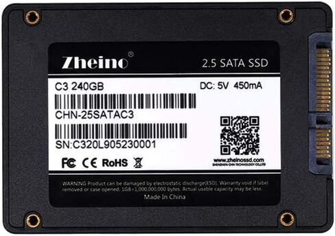 Zheino 240gb SSD C3 2.5 inch Sata III 3D Nand SSD Drive Internal Solid State Drive (7mm) for Notebook Desktop PC in Saudi Arabia