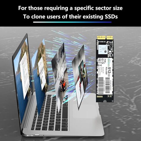 محرك الأقراص الصلبة الداخلي Cloudeck NVMe SSD 512GB PCIe Gen3x4 مع 3D NAND لجهاز MacBook Air (منتصف 2013-2017)، وMacBook Pro (Retina، أواخر 2013-منتصف 2015)، وMac Pro(2013) وMini (2014)، وiMac(2013-) 2017) in Kuwait