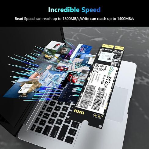 محرك الأقراص الصلبة الداخلي Cloudeck NVMe SSD 512GB PCIe Gen3x4 مع 3D NAND لجهاز MacBook Air (منتصف 2013-2017)، وMacBook Pro (Retina، أواخر 2013-منتصف 2015)، وMac Pro(2013) وMini (2014)، وiMac(2013-) 2017) in Kuwait