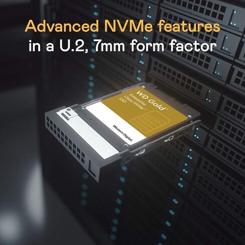 Western Digital 3.84TB WD Gold SN600 Enterprise Class NVMe Internal SSD - U.2 PCIe, 2.5"/7mm - WDS384T1D0D in Saudi Arabia