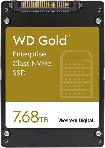 Western Digital 3.84TB WD Gold SN600 Enterprise Class NVMe Internal SSD - U.2 PCIe, 2.5"/7mm - WDS384T1D0D in Saudi Arabia