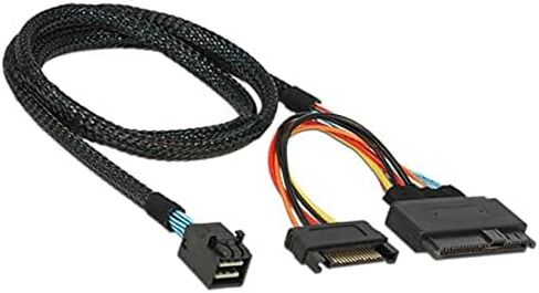Internal Mini SAS HD SFF-8643 to Mini SAS High Density HD SFF-8643 Data Server Disk Raid Cable 50cm in Kuwait